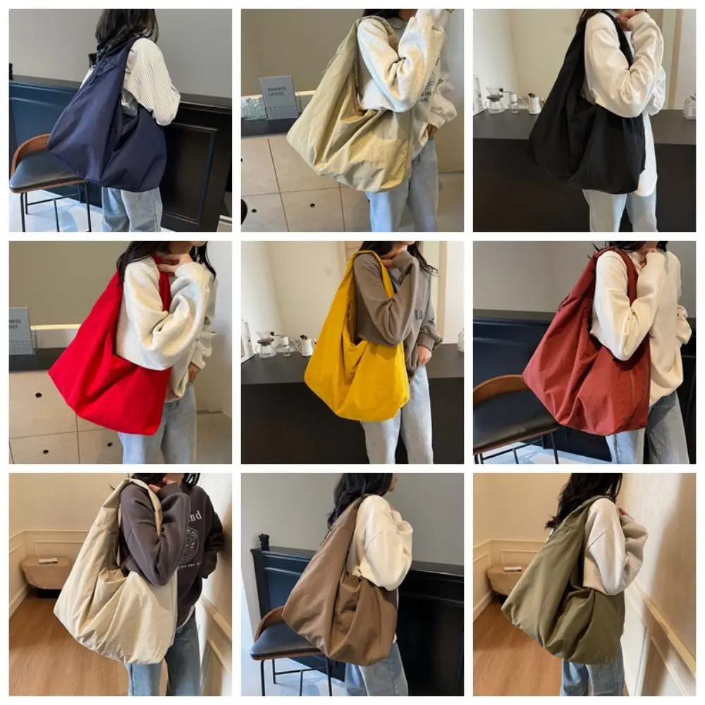 Γυναικεία Τσάντα Ώμου από Νάιλον με Πολλαπλές Θήκες - Image 5
