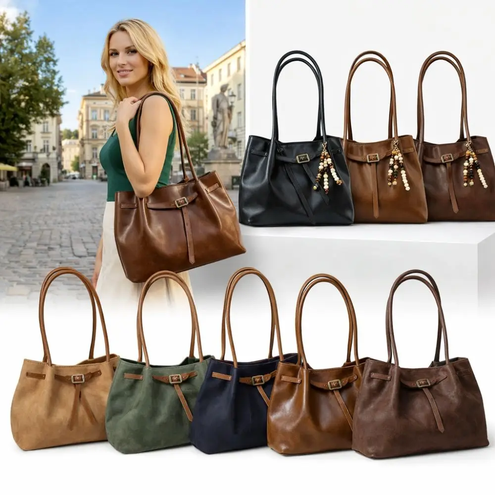 Γυναικεία Tote Τσάντα από Suede και PU Δέρμα - Image 4