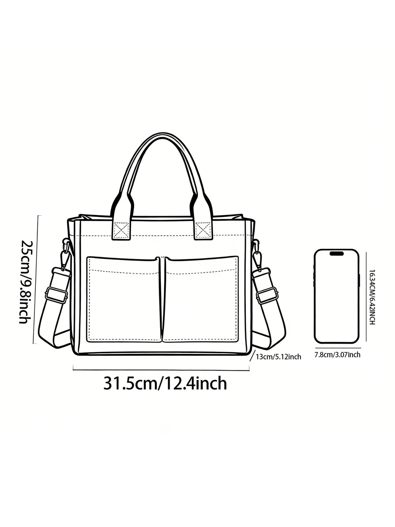 Κοτλέ Tote Τσάντα με Σχέδιο Sage Green Daisy - Image 6