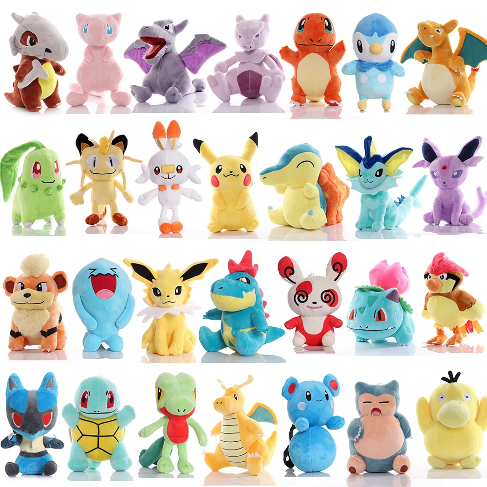 Λούτρινο Παιχνίδι Pokémon Pikachu, Charmander, Squirtle, Bulbasaur, Eevee, Scorbunny και Gengar