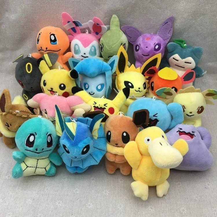 Σετ 21 Τεμαχίων Pokémon Λούτρινα Μπρελόκ Charmander, Eevee, Bulbasaur και Squirtle