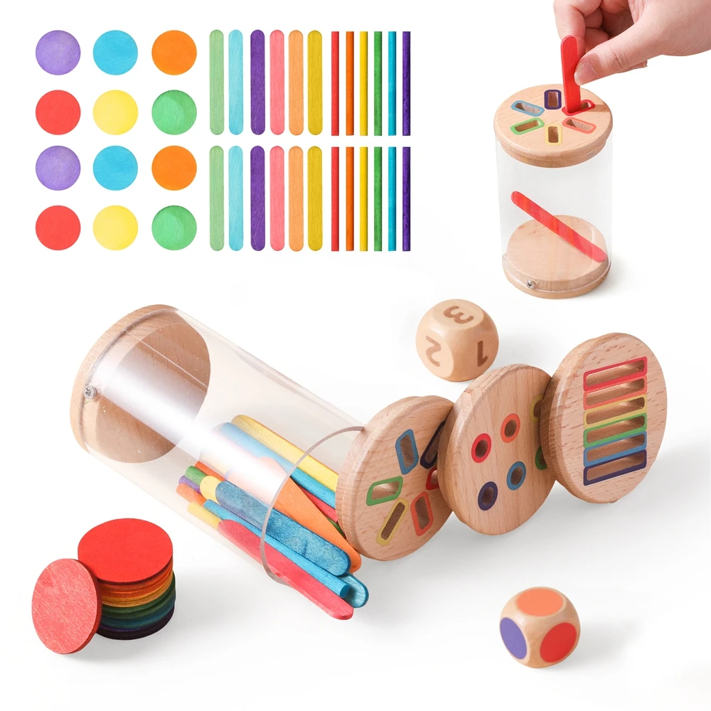 Montessori Ξύλινο Παιχνίδι Ταξινόμησης Χρωμάτων και Σχημάτων