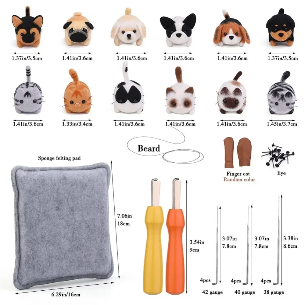 Σετ Needle Felting με Υλικά για Κατασκευή Ζωών από Μαλλί - Image 6