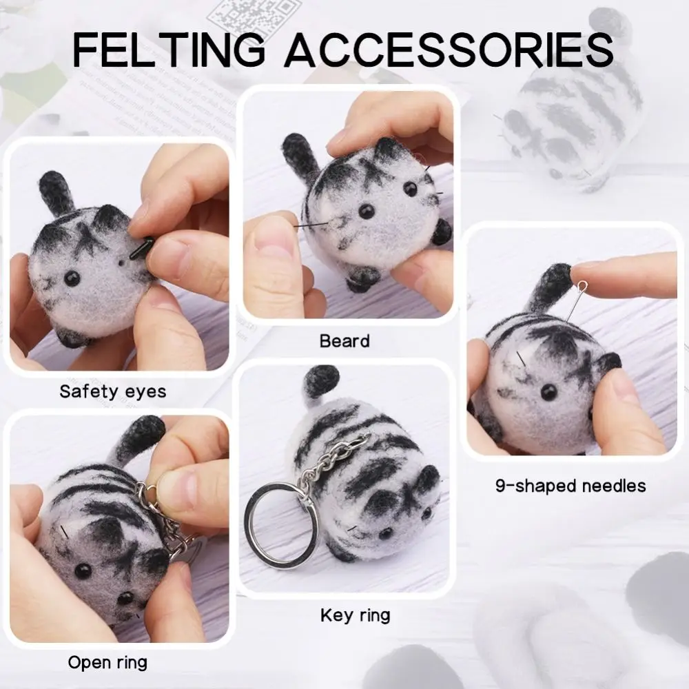 Σετ Needle Felting με Υλικά για Κατασκευή Ζωών από Μαλλί - Image 4