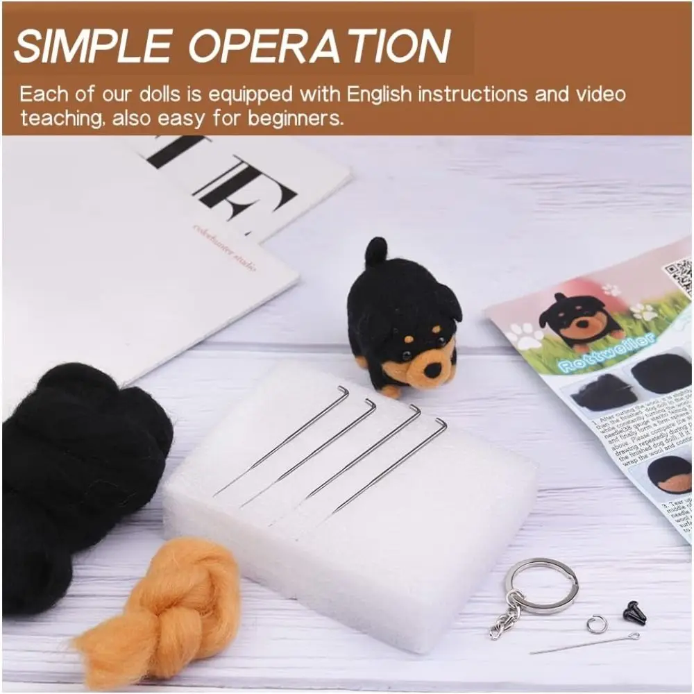Σετ Needle Felting με Υλικά για Κατασκευή Ζωών από Μαλλί - Image 3