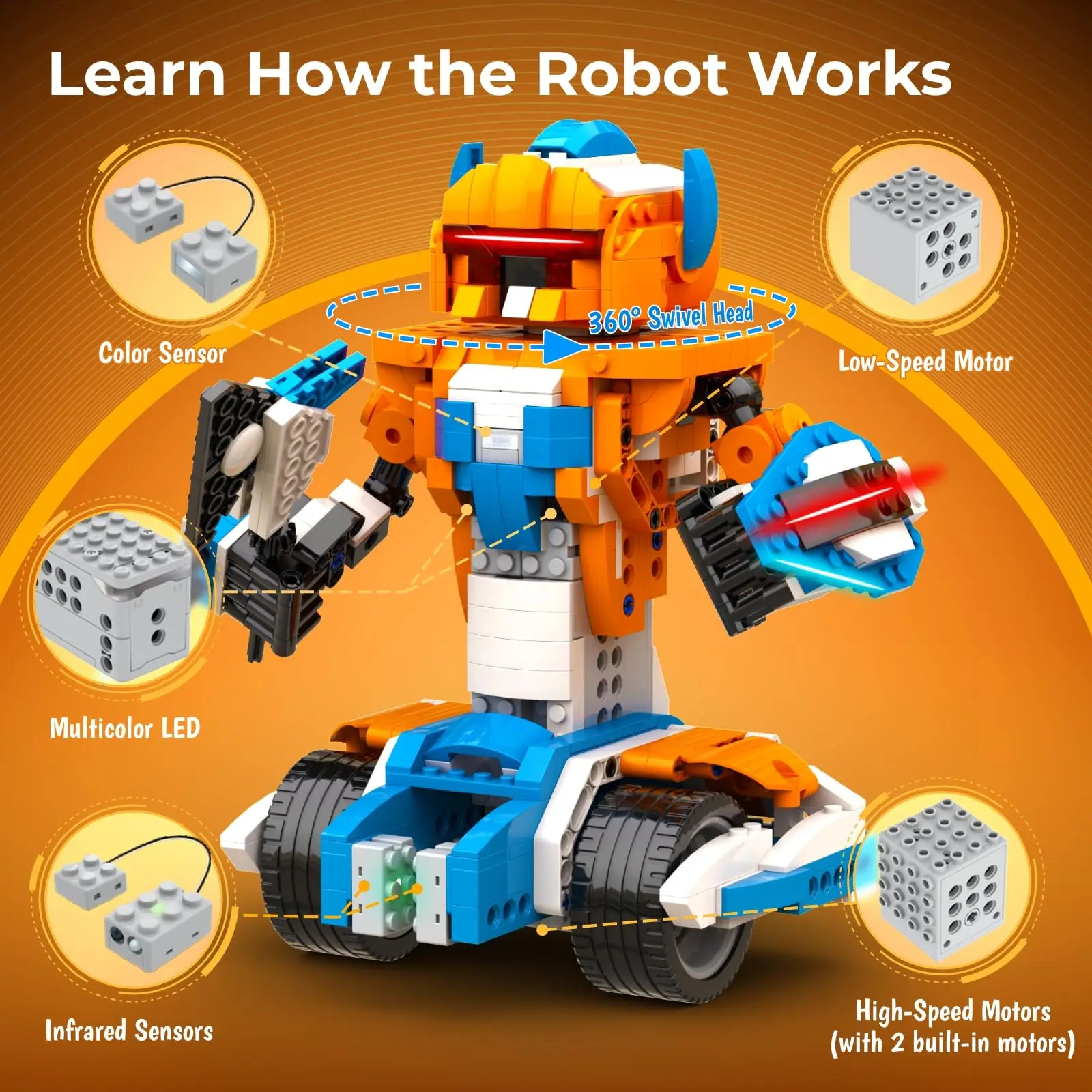 Apitor Robot Building Kit 600 Τεμαχίων 12 σε 1 STEM - Image 4