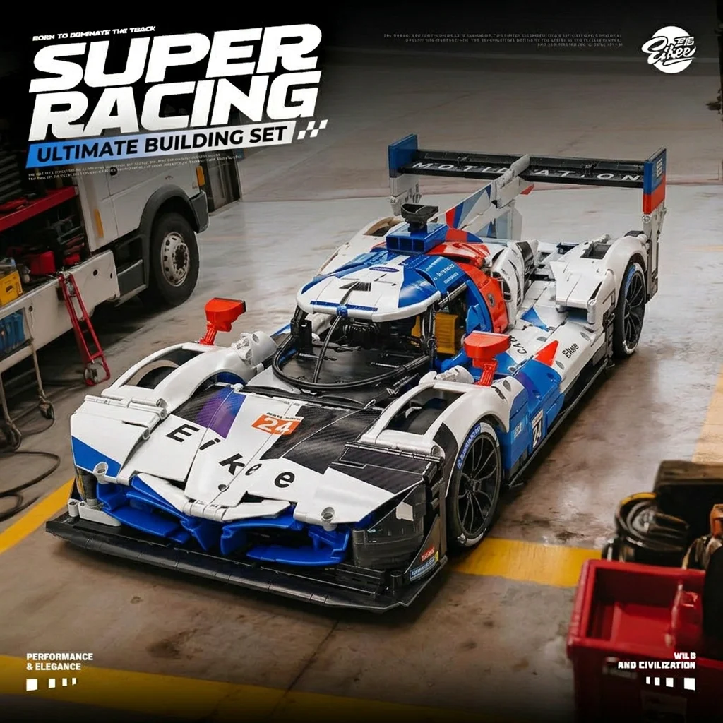 Σετ Τουβλάκια 3507 Τεμαχίων M HYBRID V8 Sports Car 1:8 - Image 3