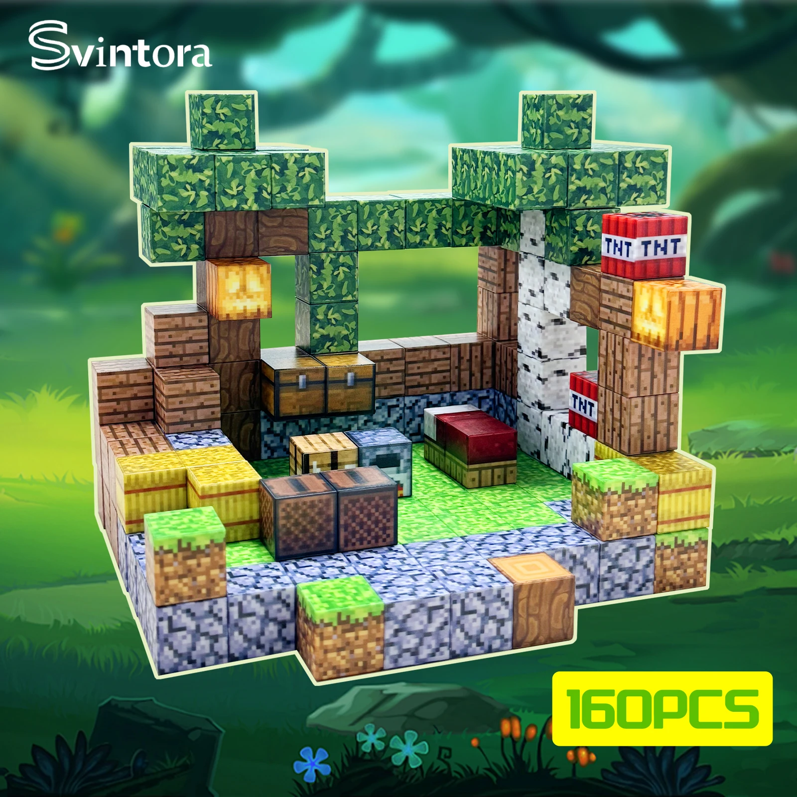 Μαγνητικά Τουβλάκια Mine World Pixel Style