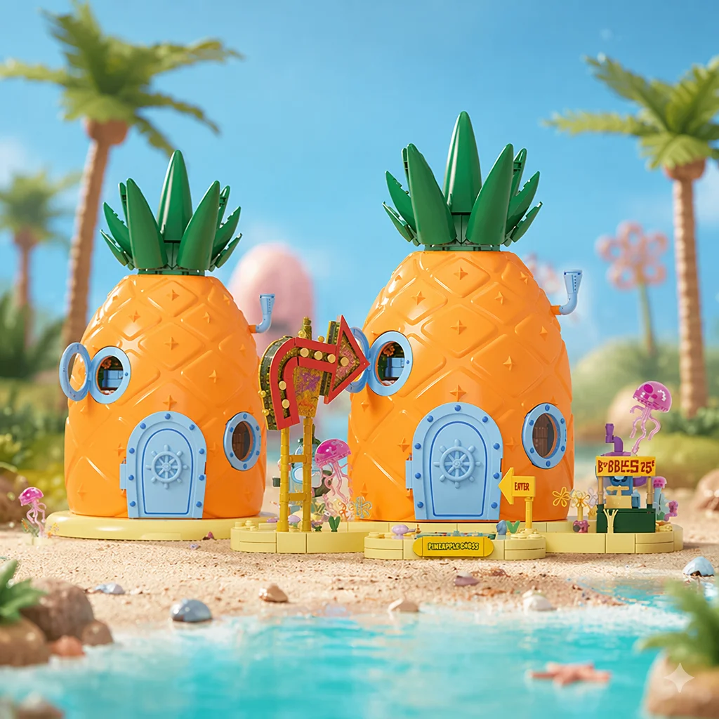 AREAX SpongeBob Pineapple House Σετ Τουβλάκια Κατασκευών - Image 2