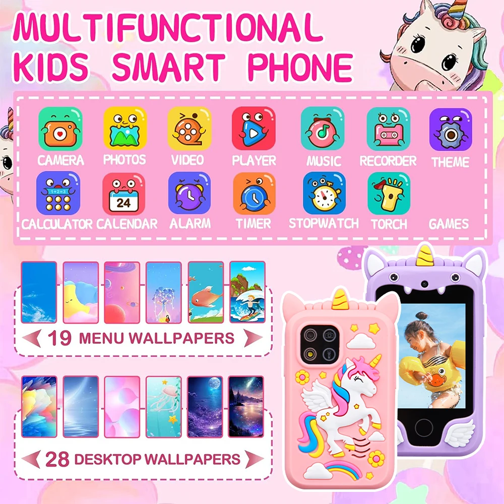 Παιδικό Smartphone Unicorn με Κάμερα και MP3 Player - Image 2