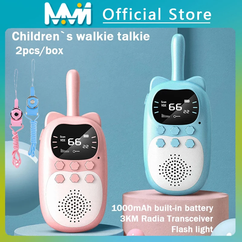 Σετ 2 Παιδικά Walkie Talkie με Εμβέλεια 3km